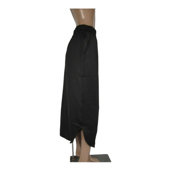Luum Womens Lottie Maxi Skirt Black Size M Elastic Waist Round Hem A-Line - Picture 5 of 9